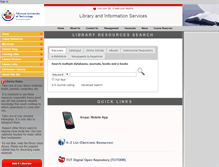 Tablet Screenshot of lib.tut.ac.za