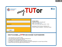 Tablet Screenshot of mytutor.tut.ac.za